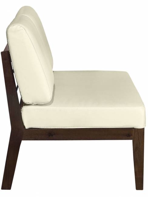 Диван-скамья Массив мягкая экокожа крем, каркас орех Диван-скамья Массив мягкая экокожа крем, каркас орех