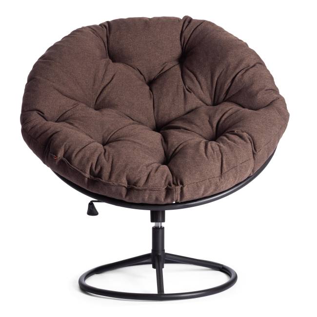 Кресло CLOUDE HOME рогожка/металл, 97х98х90-96см, коричневый, 3М7-147 коричневый рогожка/металл