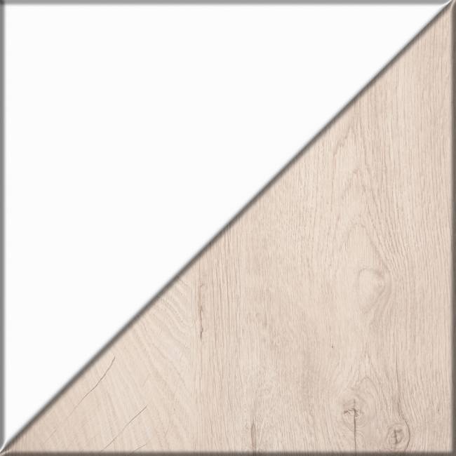 Кровать 11.41 Муссон 1600 с ортопедом и ТВ-тумба Квадро 13.276 цвет белый/чёрный/дуб эндгрейн элегантный