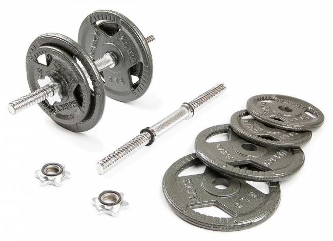 Набор гантелей с железной ручкой "HAMMERTONE", 2х9.5 кг