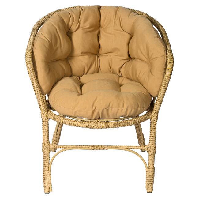 Комплект кофейный из искусственного ротанга Багама 2+1, светло-коричневый Комплект кофейный из искусственного ротанга Багама 2+1, светло-коричневый