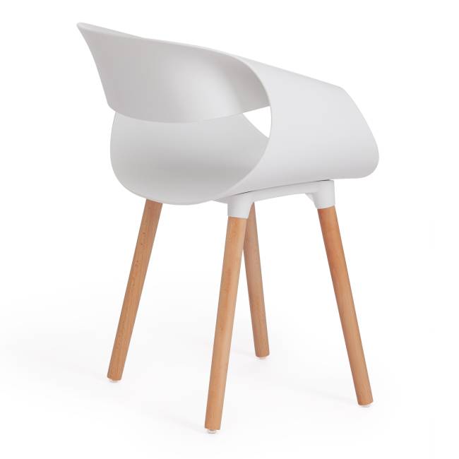 Стул QXX (mod. C1058-1) пластик/дерево, 60 х 53 х 81 см, White (Белый) 70029/ натуральный (Комплект из 4 шт.) белый пластик/дерево Стул QXX (mod. C1058-1) пластик/дерево, 60 х 53 х 81 см, White (Белый) 70029/ натуральный (Комплект из 4 шт.) белый пластик/дерево