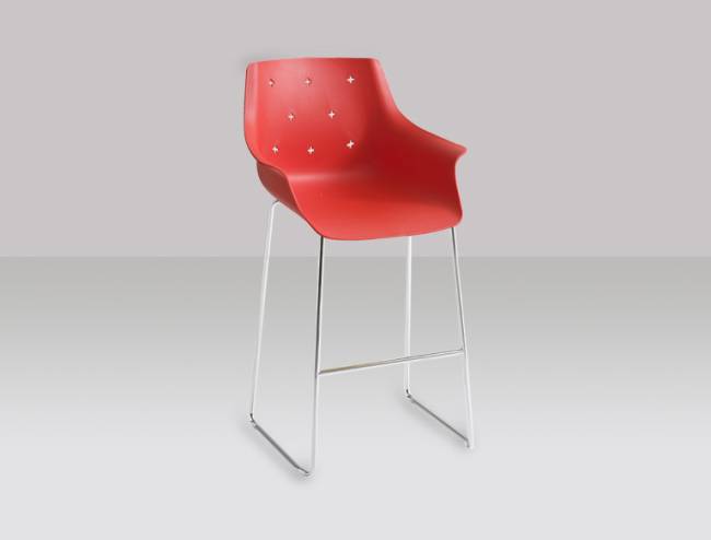 Кресло пластиковое барное More ST 76 600х550х1140 мм Кресло пластиковое барное More ST 76 600х550х1140 мм