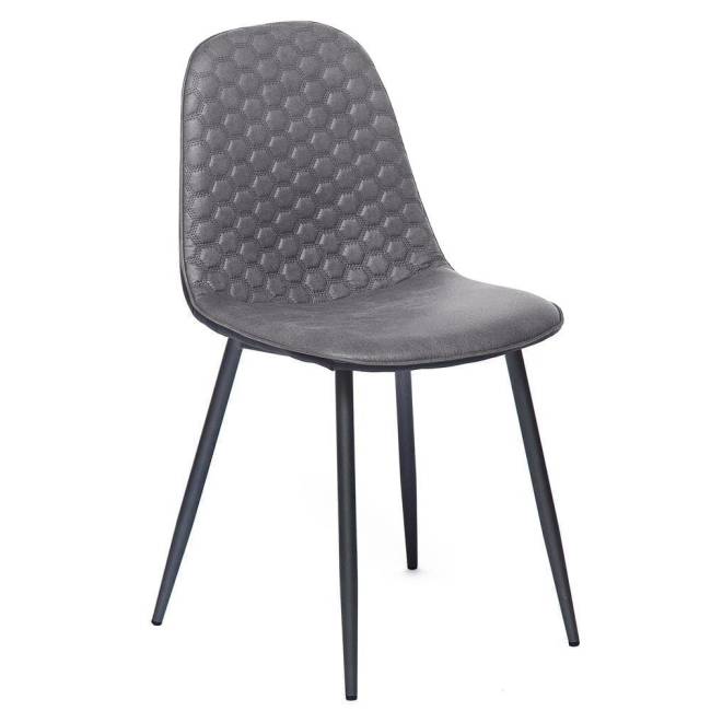 Стул STORM (mod. 807) / 1 шт. в упаковке металл/вельвет, 46 х 53 х 87 х 49 см, серый/антрацит, G062-40 серый/антрацит металл/вельвет
