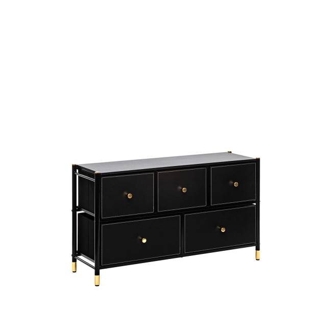 Комод Leset Хайди широкий 5 ящиков Чёрный Чёрный Комод Leset Хайди широкий 5 ящиков Чёрный Чёрный