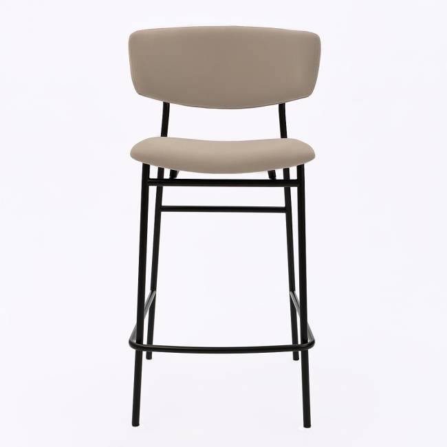 Дизайнерский полубарный стул Marko латте, черный металл