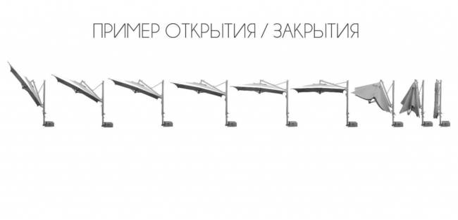 Зонт профессиональный 3х4 м Banana Plus черный, серый 3000х4000 мм Зонт профессиональный 3х4 м Banana Plus черный, серый 3000х4000 мм