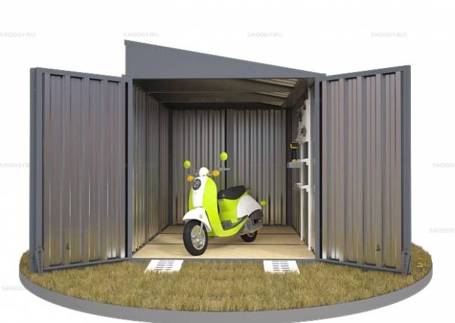 Хозблок SKOGGY секционный с односкатной крышей 3 х 2 м, брутальный серый Хозблок SKOGGY секционный с односкатной крышей 3 х 2 м, брутальный серый