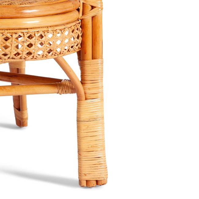 Комплект "PELANGI"  02/15 ( стол со стеклом + 4 кресла ) [с подушками] ротанг, кресло 65х65х77см, стол диаметр 64х61см, Honey (мед) Honey (мед) ротанг