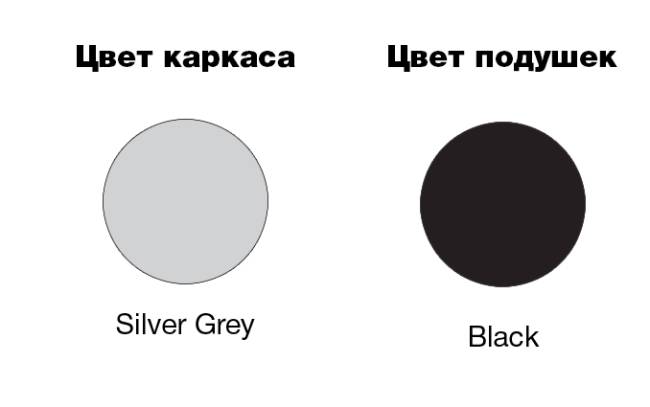 Комплект пластиковой мебели Mykonos XL серебристый, черный Комплект пластиковой мебели Mykonos XL серебристый, черный
