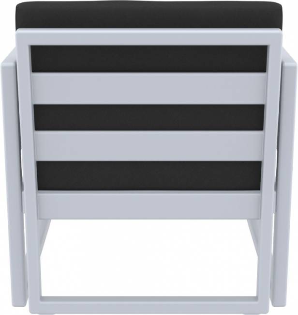 Комплект пластиковой мебели Mykonos XL серебристый, черный Комплект пластиковой мебели Mykonos XL серебристый, черный