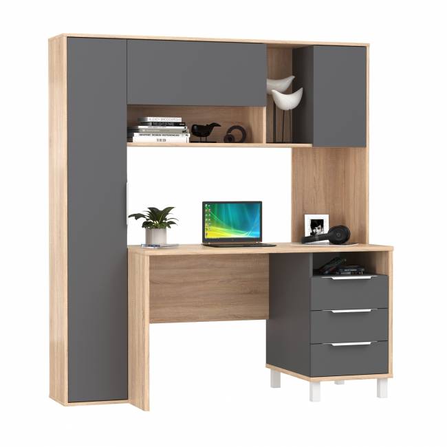 Компьютерный стол Комфорт 12.95N цвет дуб сонома/тёмно-серый