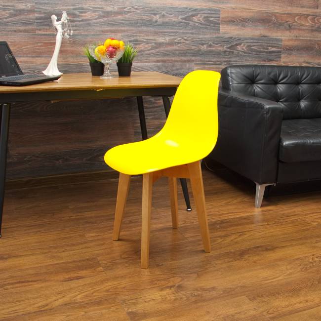 Стол Монте К 100 натур со стульями Сашш натур жёлтый Стол Монте К 100 натур со стульями Сашш натур жёлтый