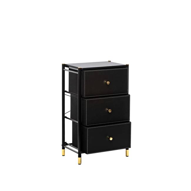 Комод Leset Хайди 3 ящика Чёрный Чёрный Комод Leset Хайди 3 ящика Чёрный Чёрный