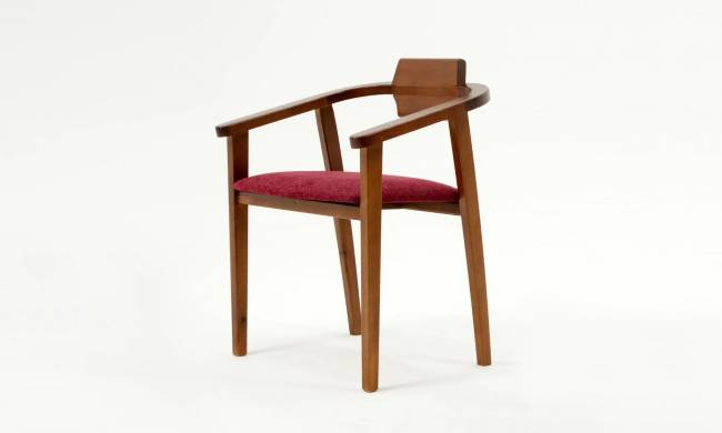 Стул-кресло Челси ПМ орех/красный