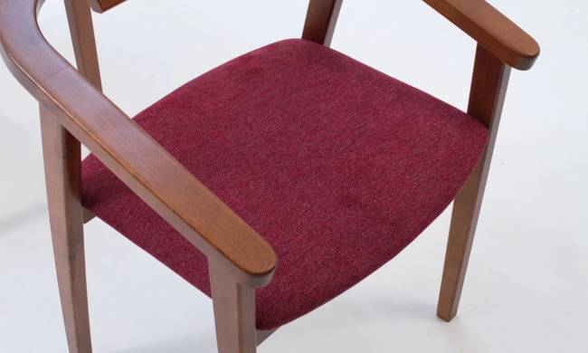 Стул-кресло Челси ПМ орех/красный