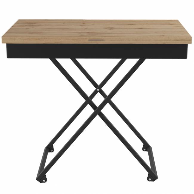 Стол универсальный трансформируемый АНДРЭ Loft ЛДСП дуб вотан/чёрный Стол универсальный трансформируемый АНДРЭ Loft ЛДСП дуб вотан/чёрный