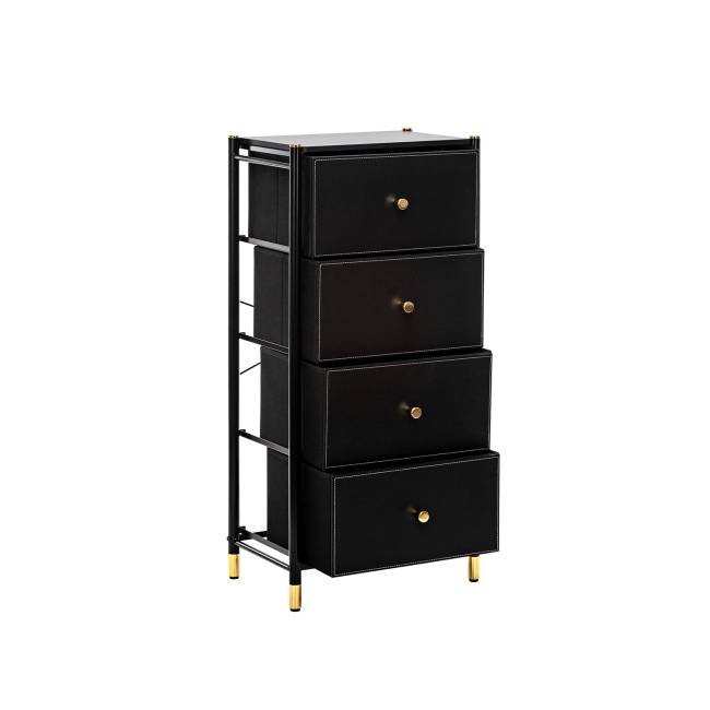 Комод Leset Хайди 4 ящика Чёрный Чёрный Комод Leset Хайди 4 ящика Чёрный Чёрный