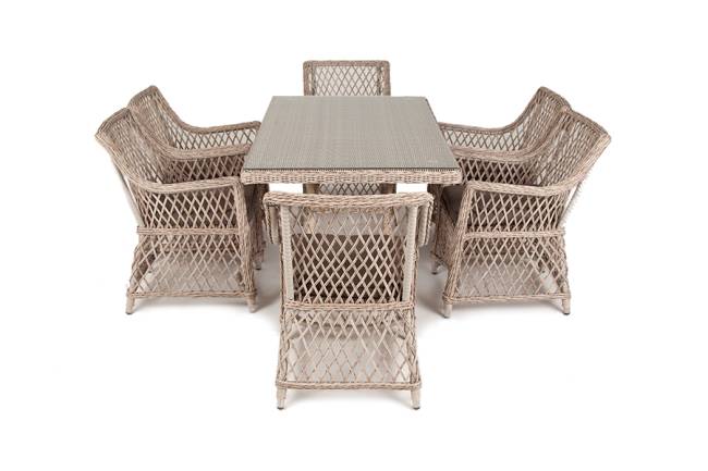 "Латте" обеденная группа плетеная, цвет бежевый "Латте" обеденная группа плетеная, цвет бежевый