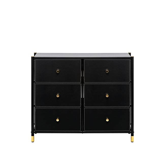 Комод Leset Хайди 6 ящиков Чёрный Чёрный