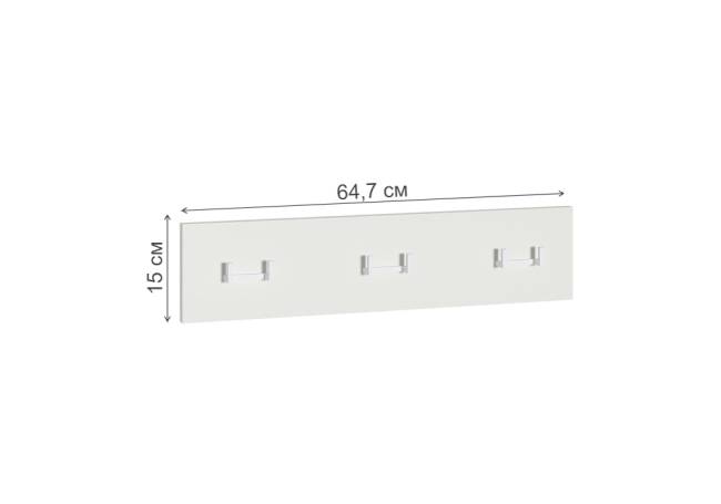 Настенная вешалка Октава 15.14.02 белый PE шагрень