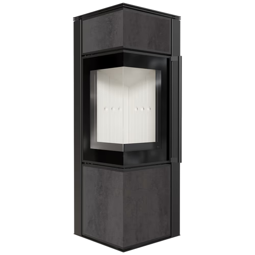 Печь Kratki PRO TORA/S NATURALI PIETRA DI SAVOIA ANTRANCITE BOCCIARDATA