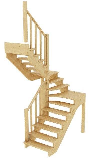 Деревянная лестница К-033м Деревянная лестница К-033м