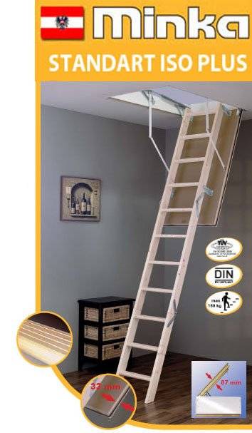 Чердачная складная лестница STANDART ISO PLUS