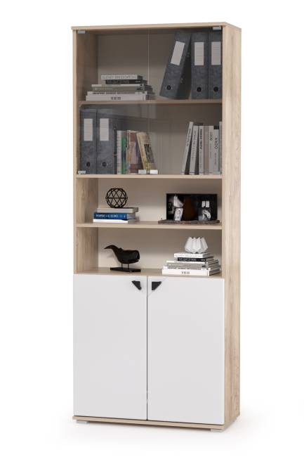 Бостон домашний офис № 31 цвет дуб эндгрейн элегантный/фасады МДФ милк рикамо софт