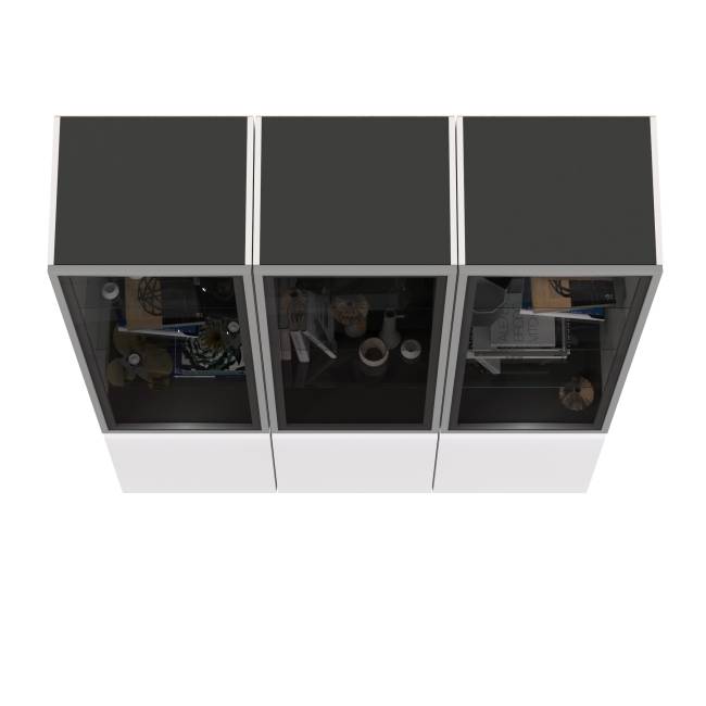 Горка в гостиную с с тремя стеклянными дверками Сидней 13.201 цвет белый/чёрный/МДФ белый глянец Горка в гостиную с с тремя стеклянными дверками Сидней 13.201 цвет белый/чёрный/МДФ белый глянец