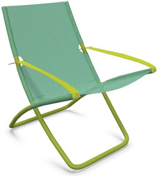 Кресло-шезлонг металлическое Snooze зеленый, мятный 750х910х1050 мм