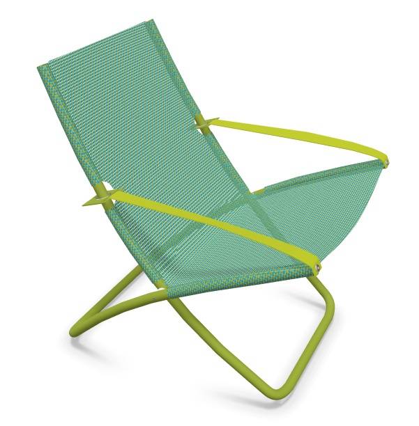 Кресло-шезлонг металлическое Snooze зеленый, мятный 750х910х1050 мм