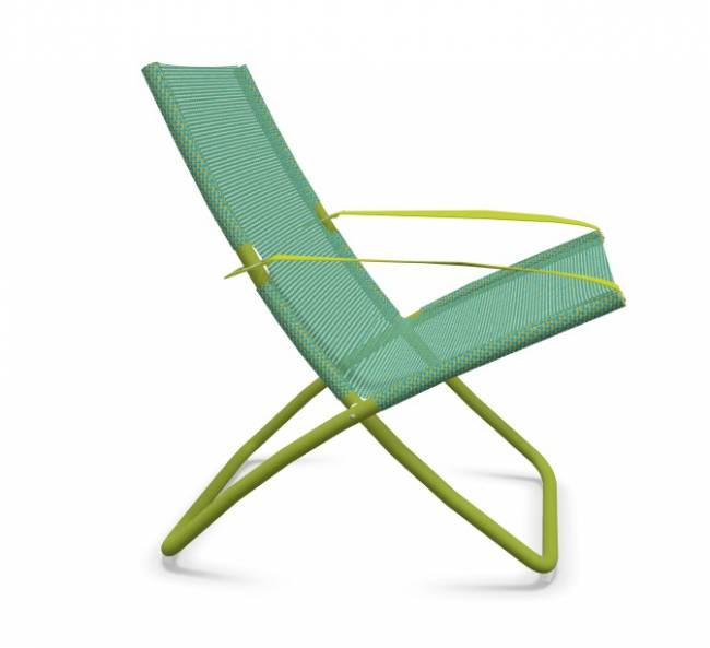 Кресло-шезлонг металлическое Snooze зеленый, мятный 750х910х1050 мм