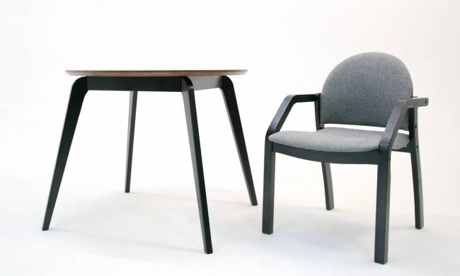 Стол Arki К 100 чёрный/орех