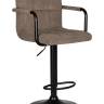 Стул барный DOBRIN KRUGER ARM BLACK, какао вельвет (LAR-E2041-05)