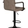 Стул барный DOBRIN KRUGER ARM BLACK, какао вельвет (LAR-E2041-05)