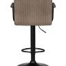 Стул барный DOBRIN KRUGER ARM BLACK, какао вельвет (LAR-E2041-05)