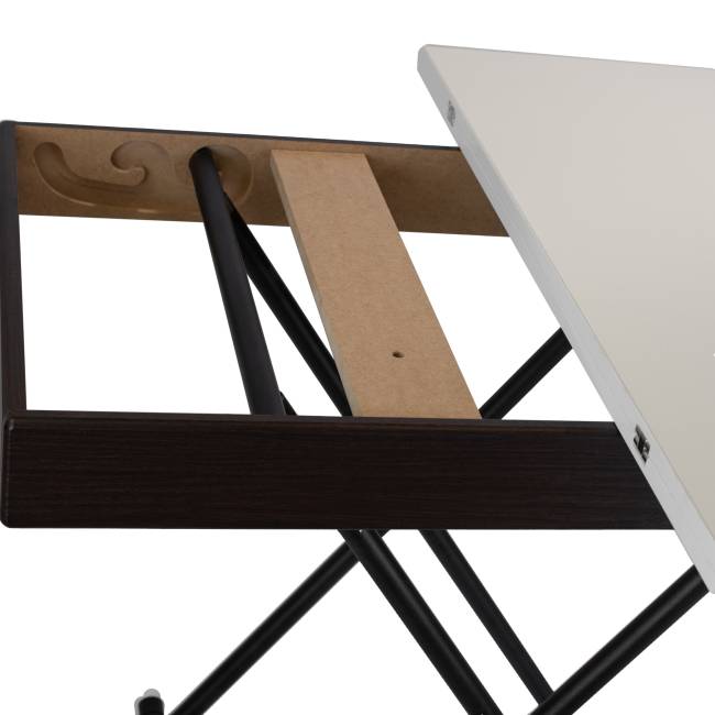 Стол-трансформер Лерон белый/черный