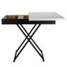 Стол-трансформер Лерон белый/черный