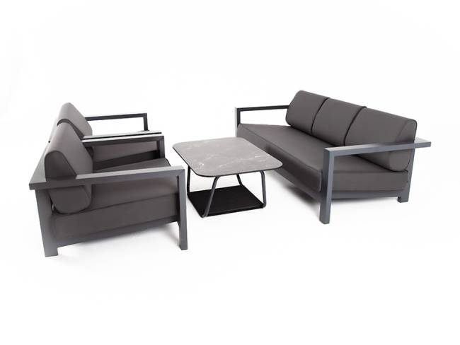 "Гранада" лаунж-зона из алюминия со столиком из HPL