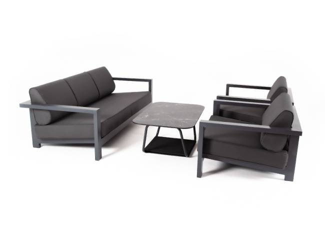 "Гранада" лаунж-зона из алюминия со столиком из HPL