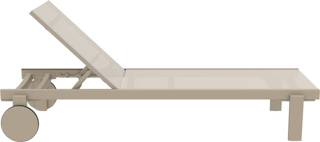 Шезлонг-лежак металлический Casablanca бежевый 1900х740х310 мм
