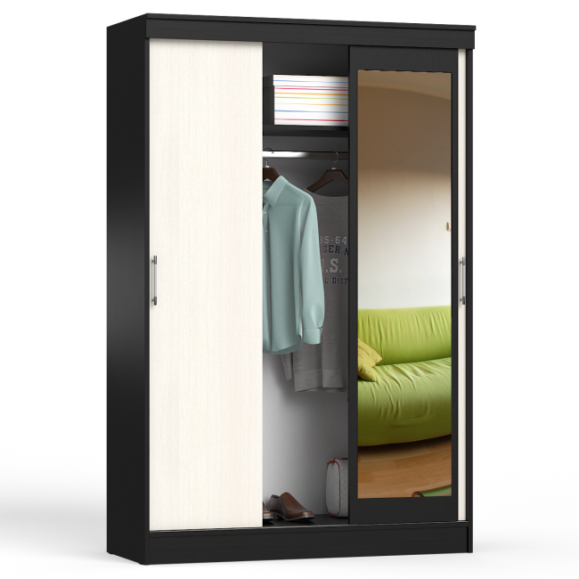 Шкаф-купе СВК-1300 цвет венге/дуб лоредо Шкаф-купе СВК-1300 цвет венге/дуб лоредо