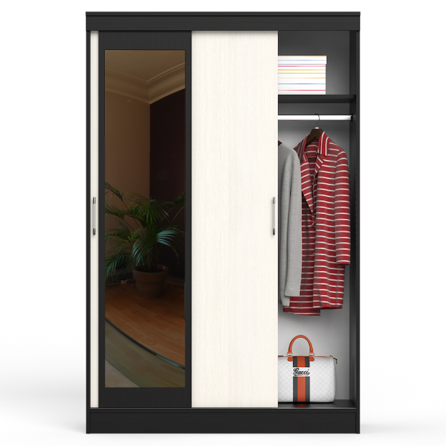 Шкаф-купе СВК-1300 цвет венге/дуб лоредо Шкаф-купе СВК-1300 цвет венге/дуб лоредо