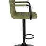 Стул барный DOBRIN KRUGER ARM BLACK, зеленый вельвет (LAR-E2041-7)