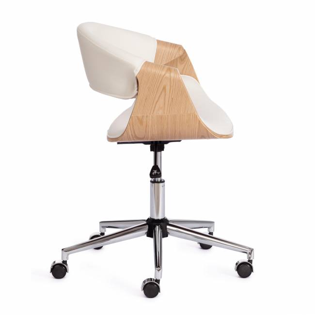 Кресло BEND  натуральный, кож/зам белый белый