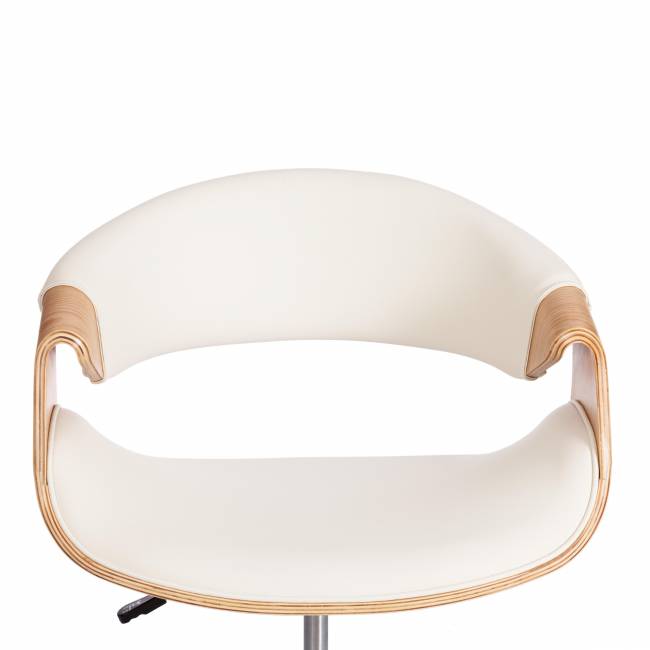 Кресло BEND  натуральный, кож/зам белый белый