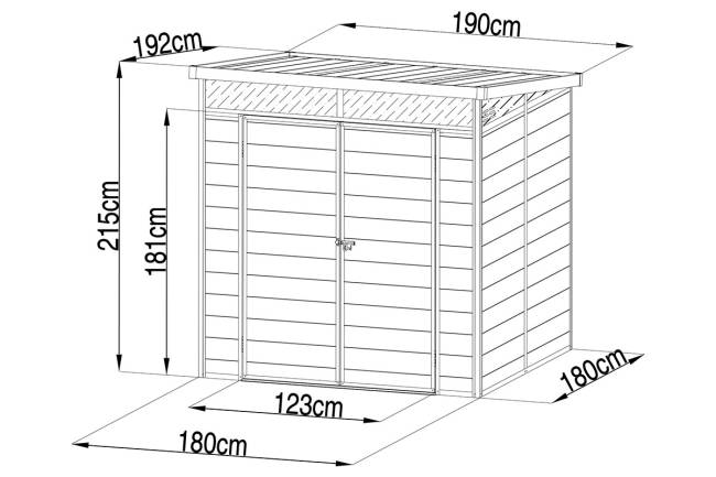 Сарай пластиковый Black Fox Artisan 3.6 м2 (1.9 x 1.91 м)