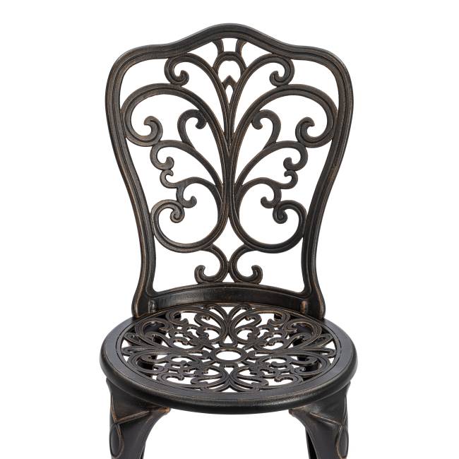 Комплект Secret de Maison Романс/Romance (стол+2 стула) алюминиевый сплав, D60/H67, 53х41х89см, бронзовый бронза/bronze алюминиевый сплав