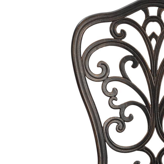 Комплект Secret de Maison Романс/Romance (стол+2 стула) алюминиевый сплав, D60/H67, 53х41х89см, бронзовый бронза/bronze алюминиевый сплав